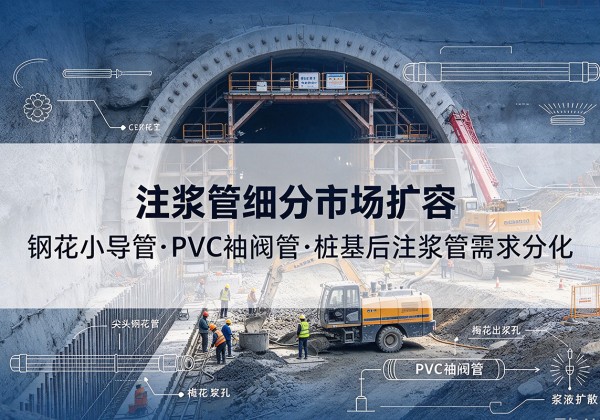 婺源注浆管细分市场扩容，隧道钢花小导管、PVC 袖阀管、桩基后注浆管需求分化